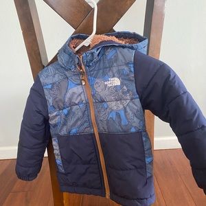 North Face boys reversible down coat